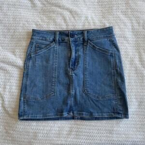 American Eagle Outfitters Denim Mini Skirt - Soft Blue Wash